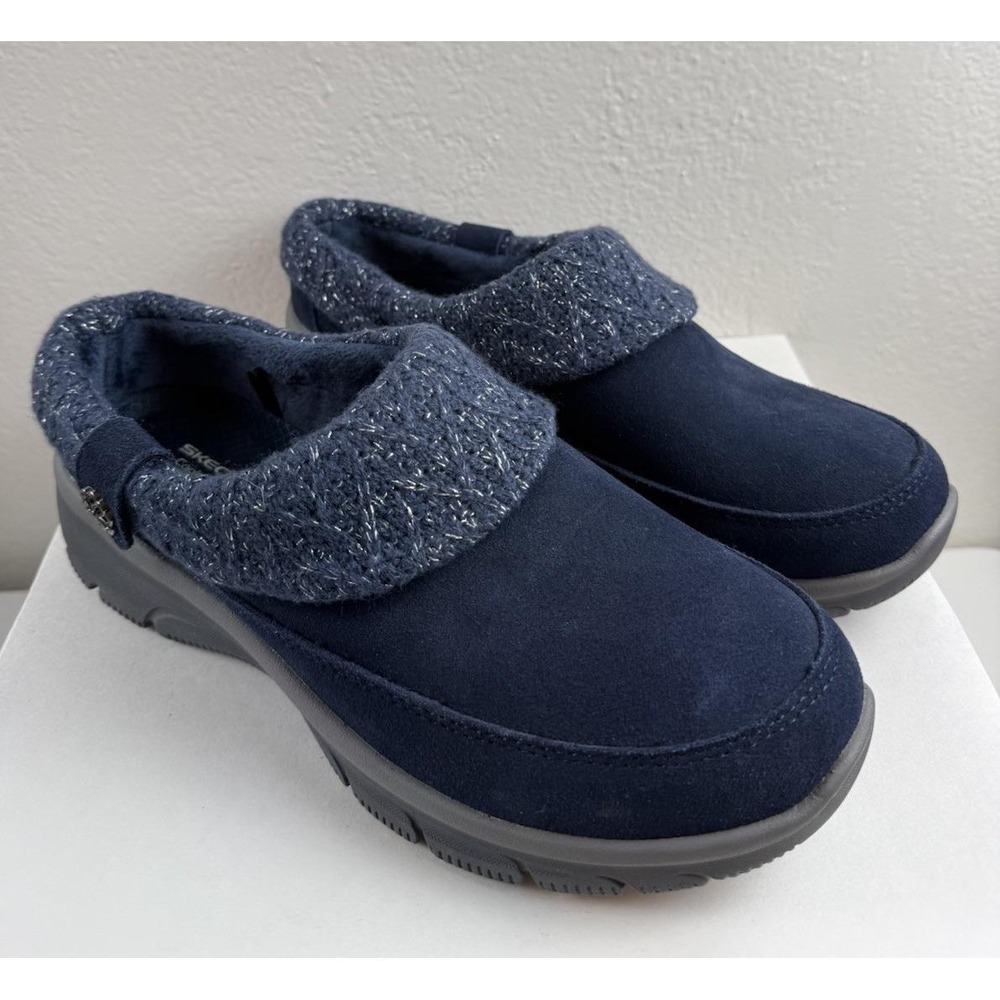 Skechers Easy Going Womens Blue Mule Clogs Comfort Slip On Casual Shoes Size 10 - Picture 3 of 9